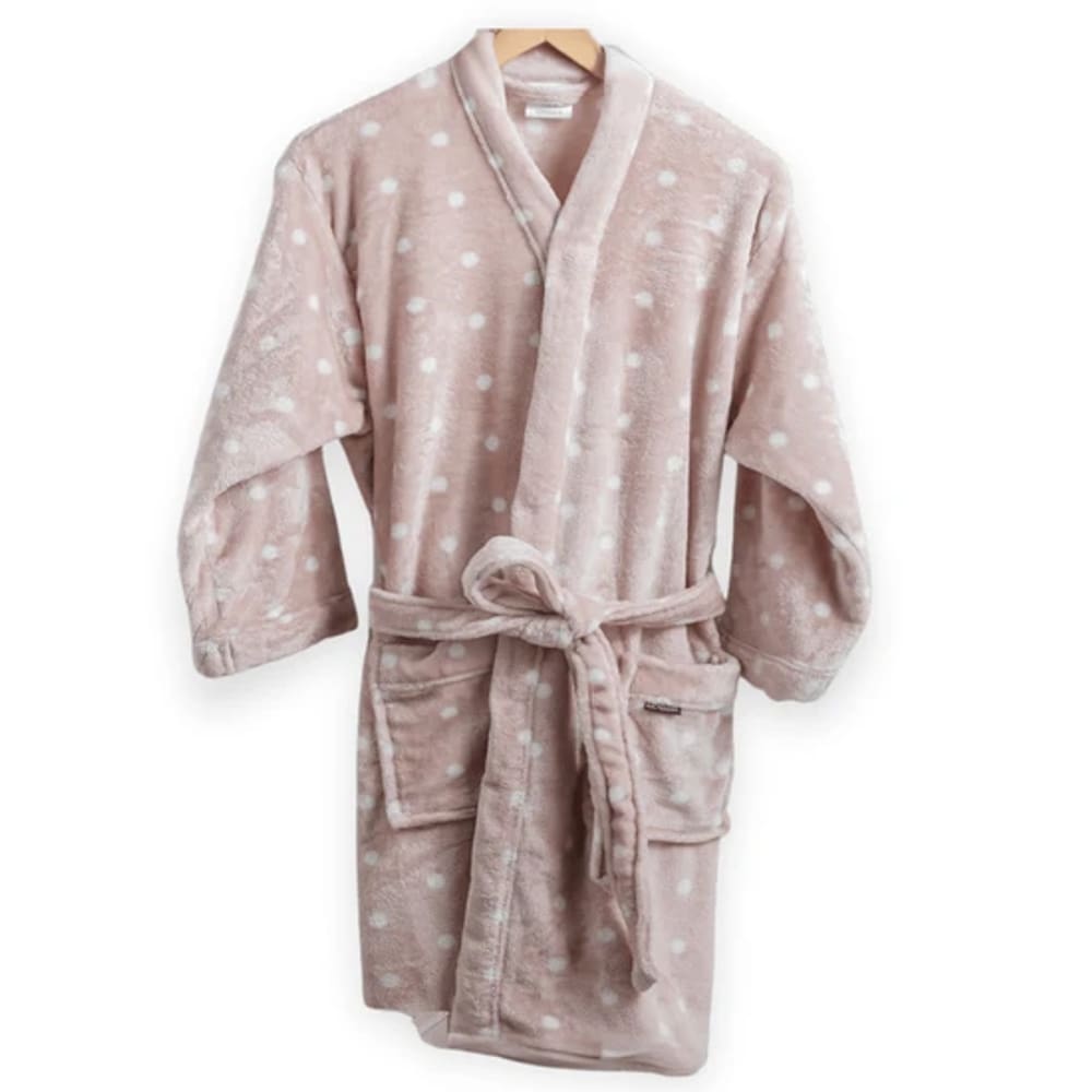 Roupão De Plush Peluciado Toque de Seda Vintage P - Kacyumara - Ball Rosê