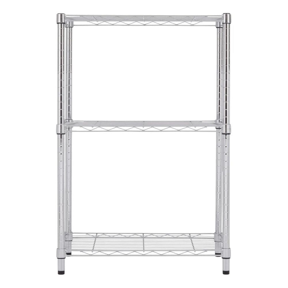 Estante Aco Cromado 3 Prateleiras 90x60x35cm Ate 150kg Prateado