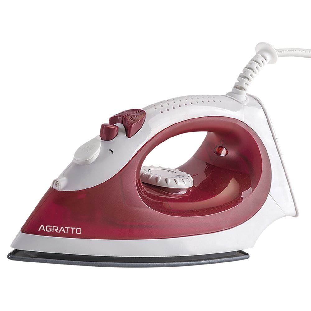 Ferro de Passar Roupa a Vapor a Seco Base Cerâmica Antiaderente Cabo Giratório 110V Agratto Bravo Fc