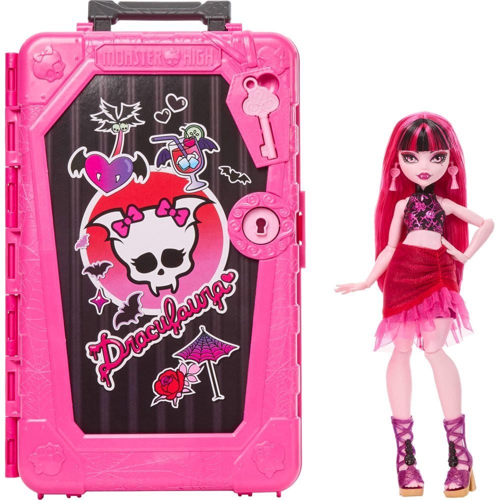 Set de Muñeca Monster High Skulltimate Secrets Draculaura con Maleta