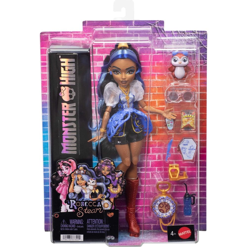 Boneca Monster High Robecca Steam com Bichinho e Acessórios