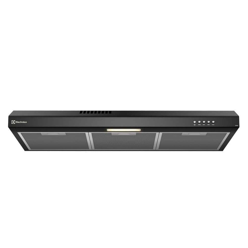 Depurador de Ar Electrolux 80cm Preto Alto Poder de Sucção, Luz LED e Filtragem Dupla (DE8SB)
