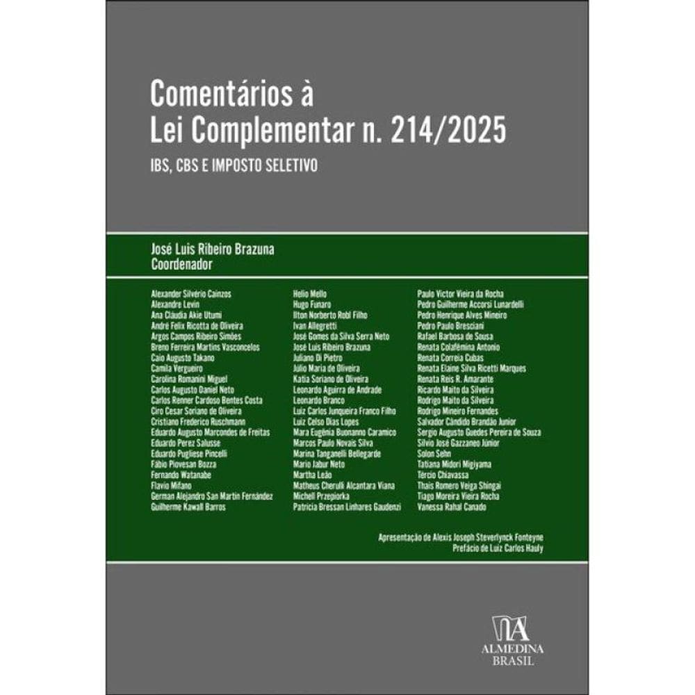 Comentários À Lei Complementar N.214/2025