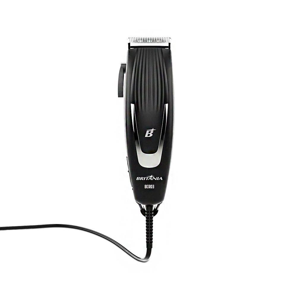 Cortador de Cabelos Britânia BCR03 com 9 Acessórios 18W Preto