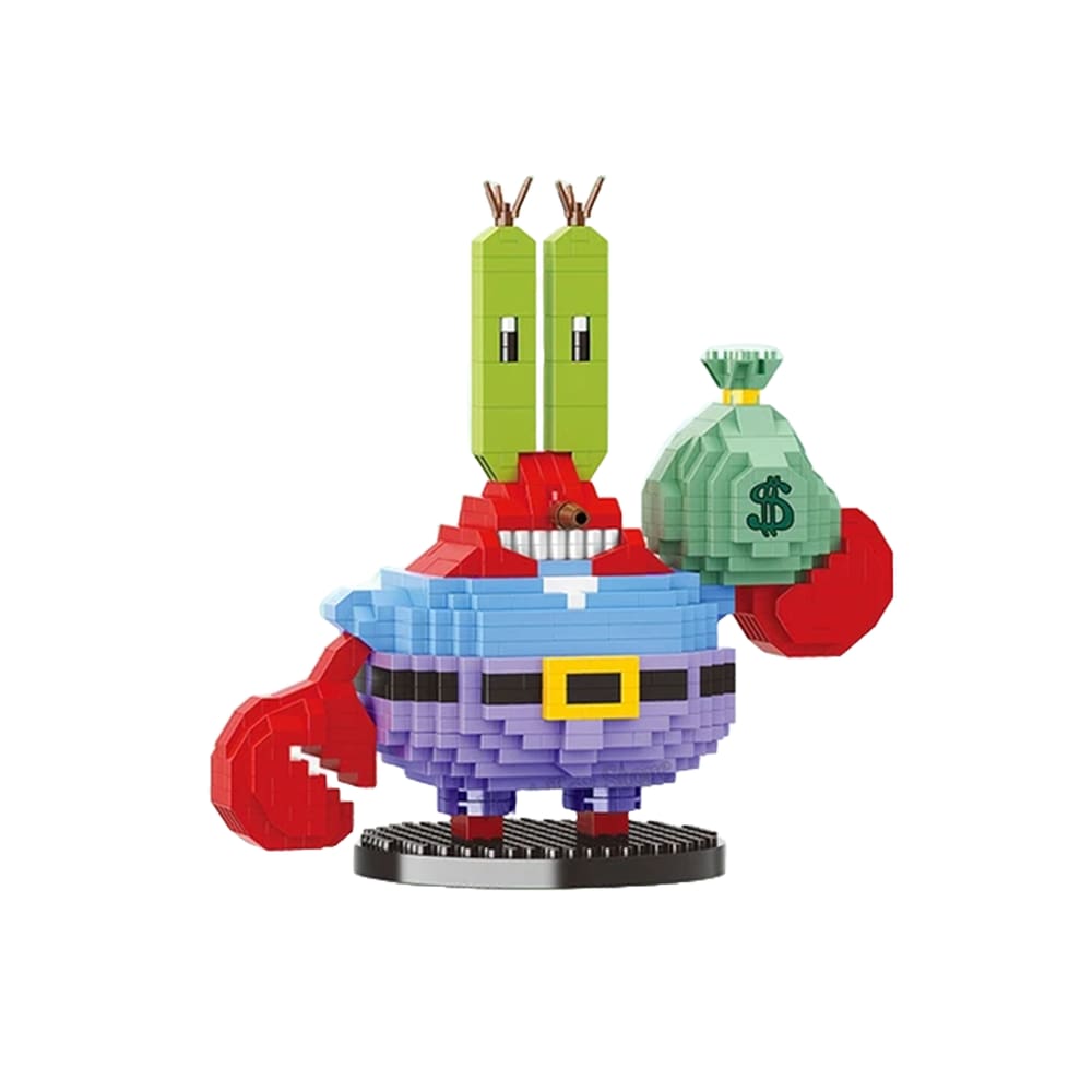 Sirigueijo Bob Esponja 805 Peças Boneco Bloco De Montar