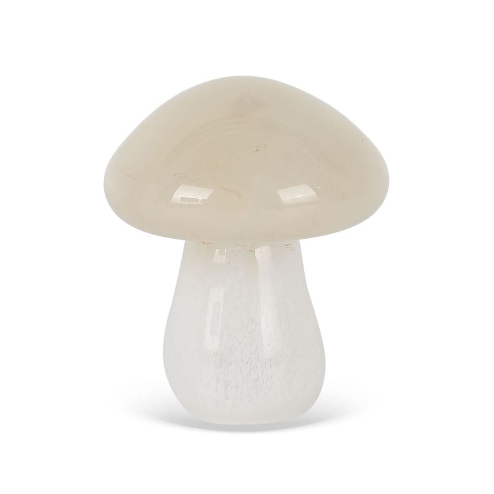 MP - Pec a Decorativa Cogumelo em Vidro Bege