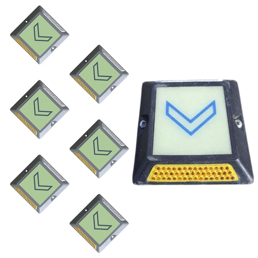 Tacha Refletiva Olho de Gato Kit 6 Uni Sinalizador Viario Rodovia Transito Estrada Avenida Marcador de Faixa Seguranca