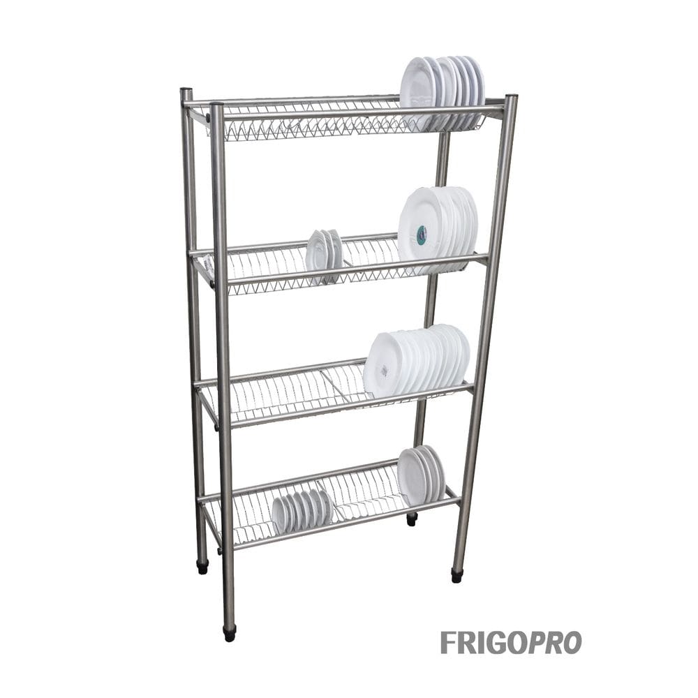Escorredor Inox 4 Planos 79x35x150cm para 112 Pratos FRN112 Frigopro