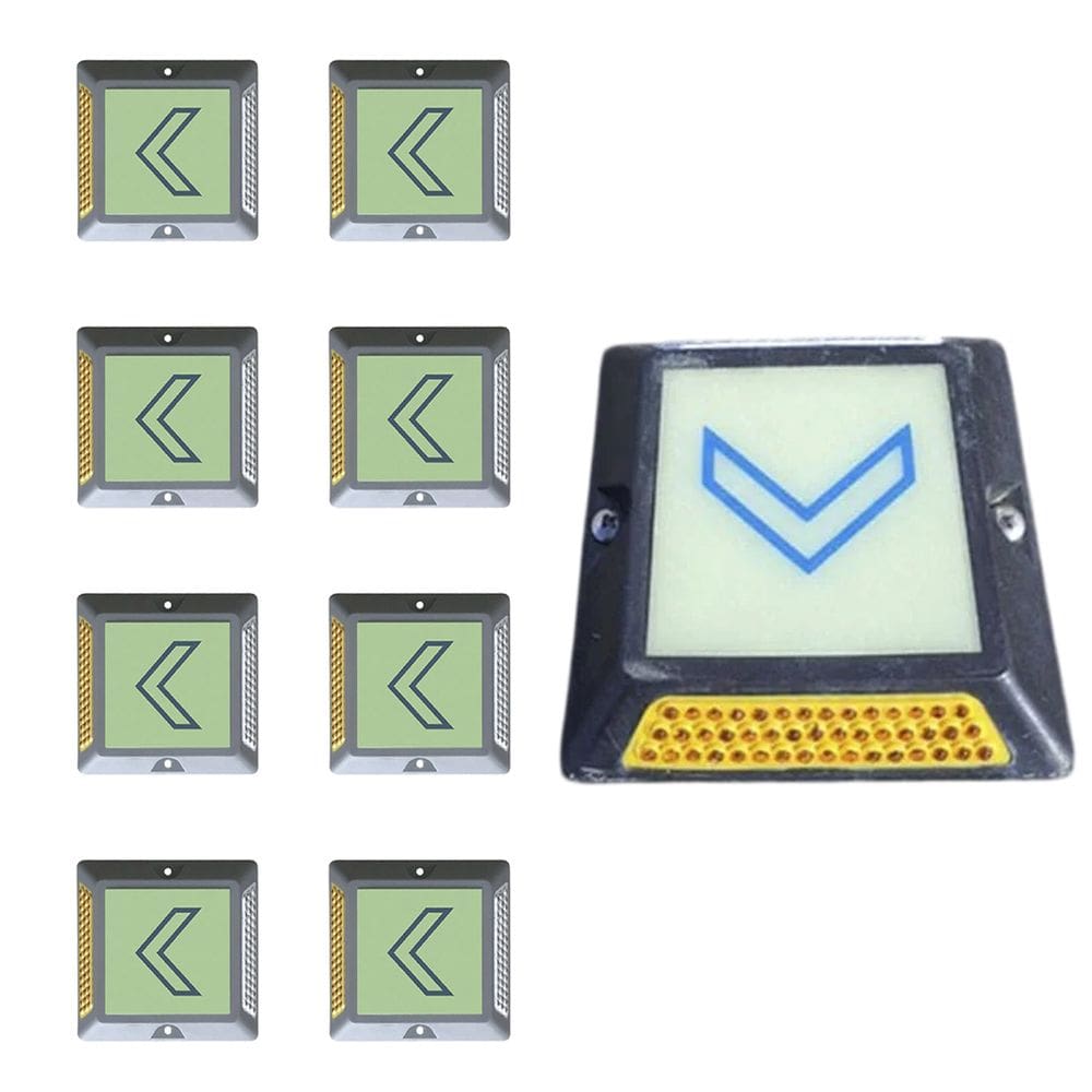 Tacha Refletiva Olho De Gato Fluorescente Sinalizador Viario Kit 8 Uni Pista Rodovia Estrada Avenida Marcador Faixa