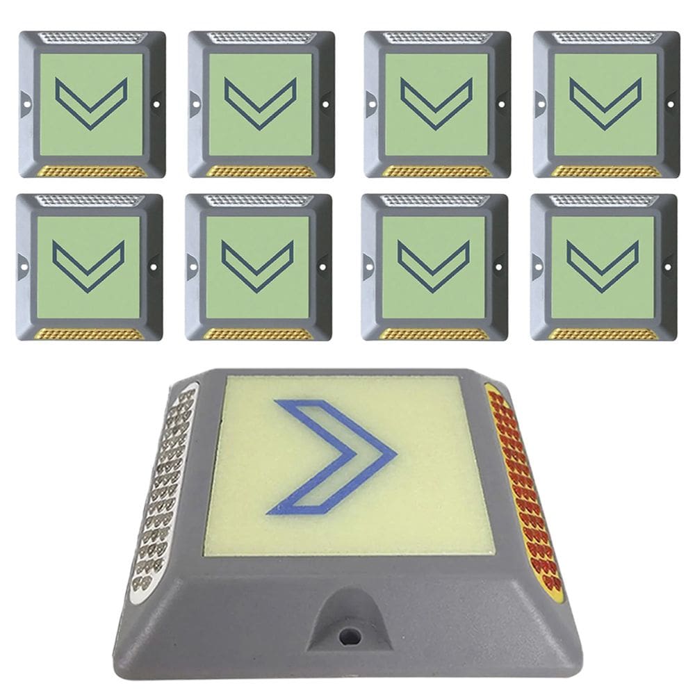 Tacha Refletiva Olho de Gato Kit 8 Uni Sinalizador Viario Rodovia Transito Estrada Avenida Marcador de Faixa Seguranca