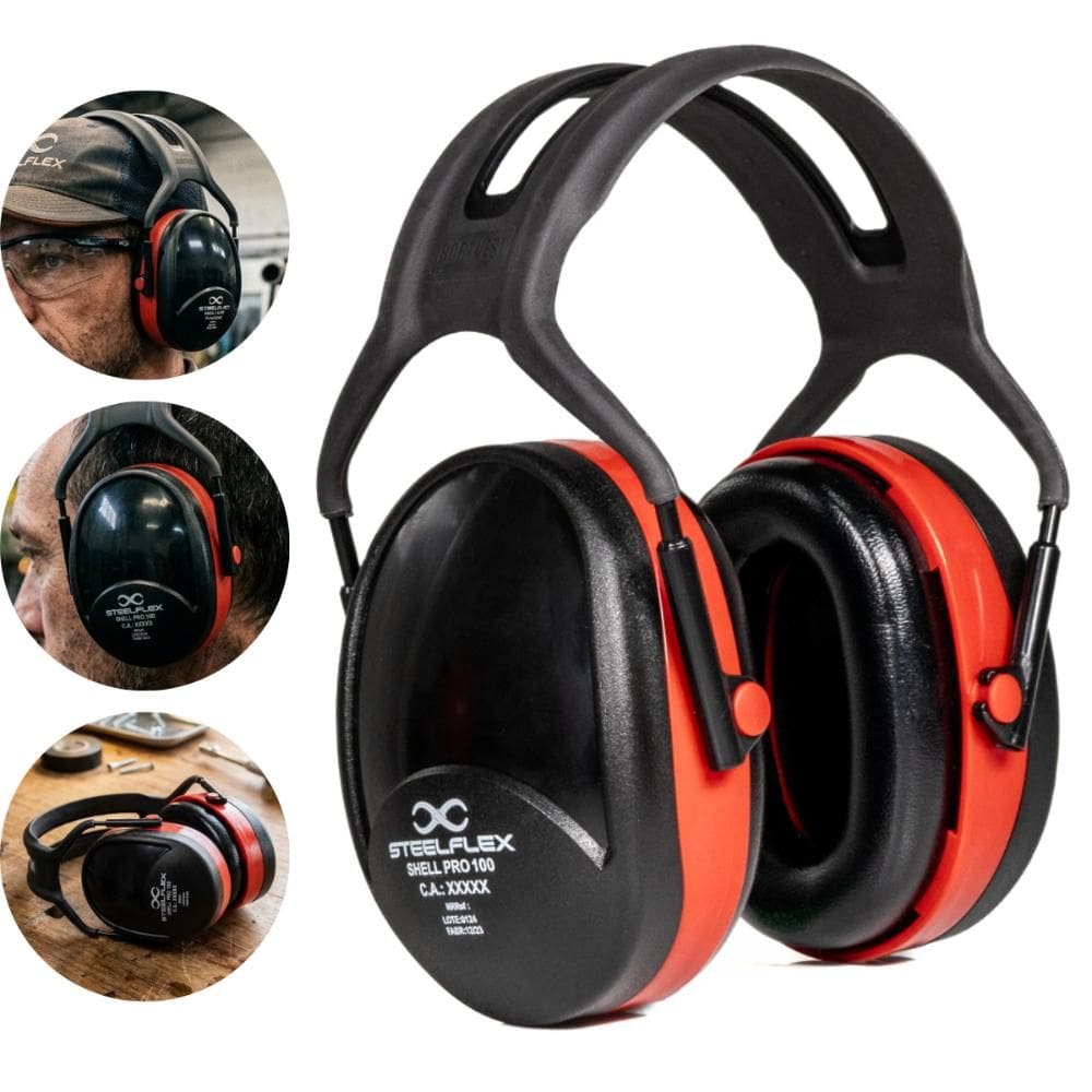 Abafador de Ruído 15db Protetor Auricular Concha EPI Shell Pro 100 PASC Steelflex