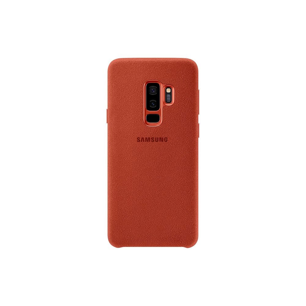 Capa Samsung Galaxy S9 em Tecido Alcantara Vermelha com Carregamento Sem Fio Qi