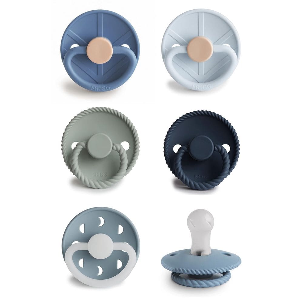 Chupeta FRIGG SilkySoft Silicone, pacote com 6 unidades, sem BPA, de 0 a 6 meses