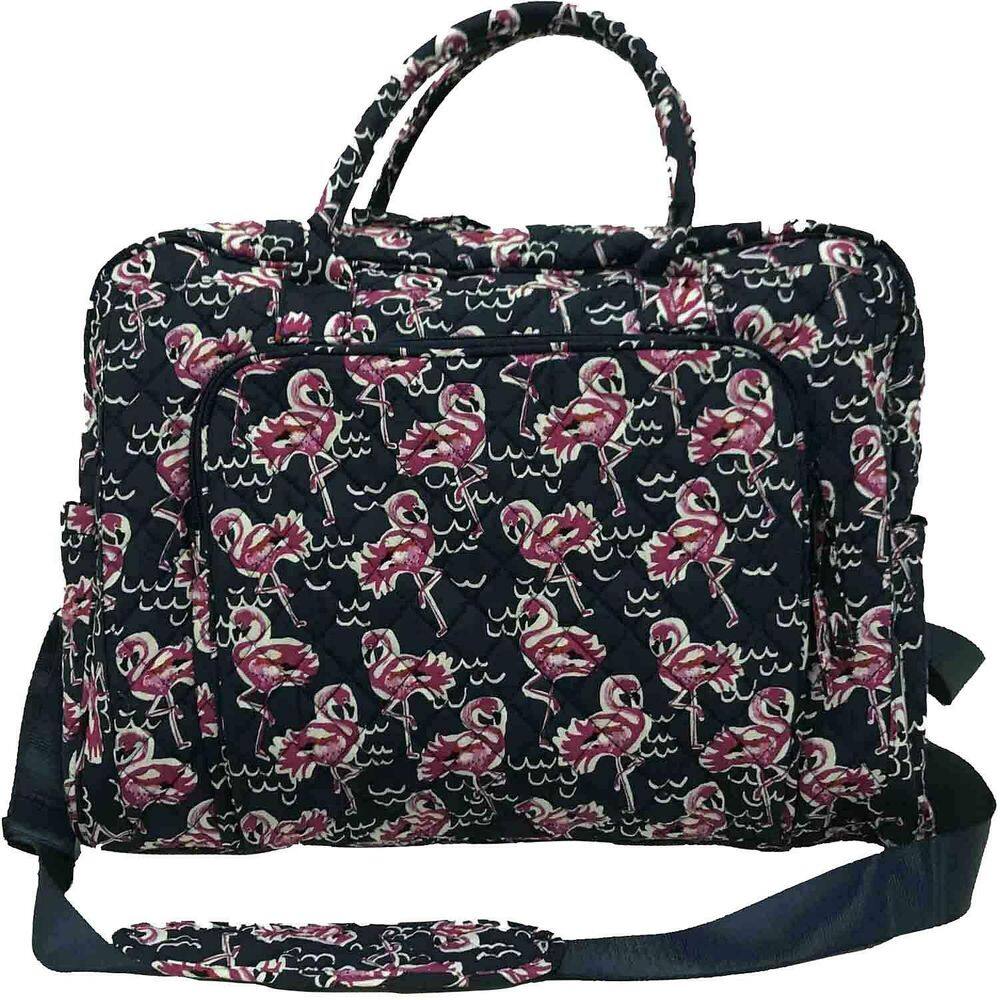Bolsa de Viagem Matelassê Member`s Mark Azul Marinho com Flamingos