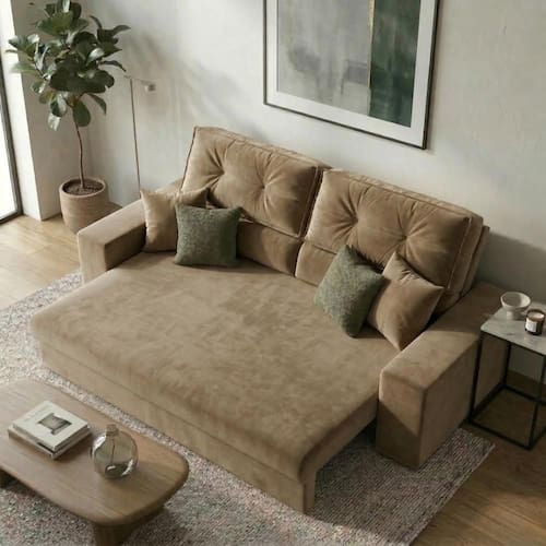 Sofá Retrátil Reclinável 3 Lugares Suede 1,70m Hera - Bege
