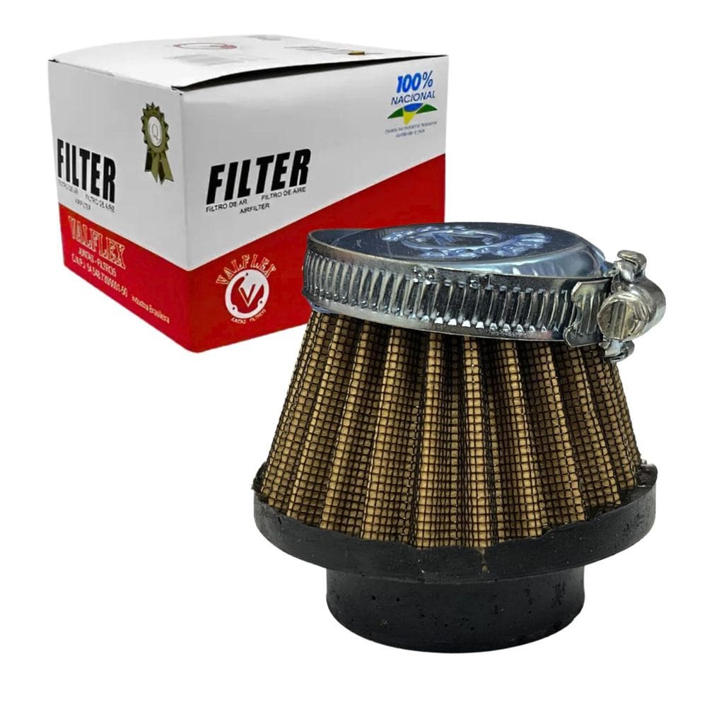 Filtro De Ar Esportivo Conico 33mm Biz100 Pop Shineray 50