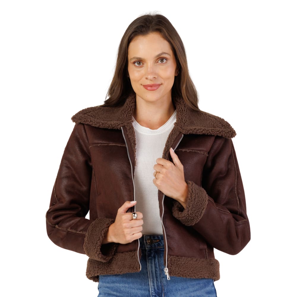 Jaqueta Inverno Suede Forro Peluciado