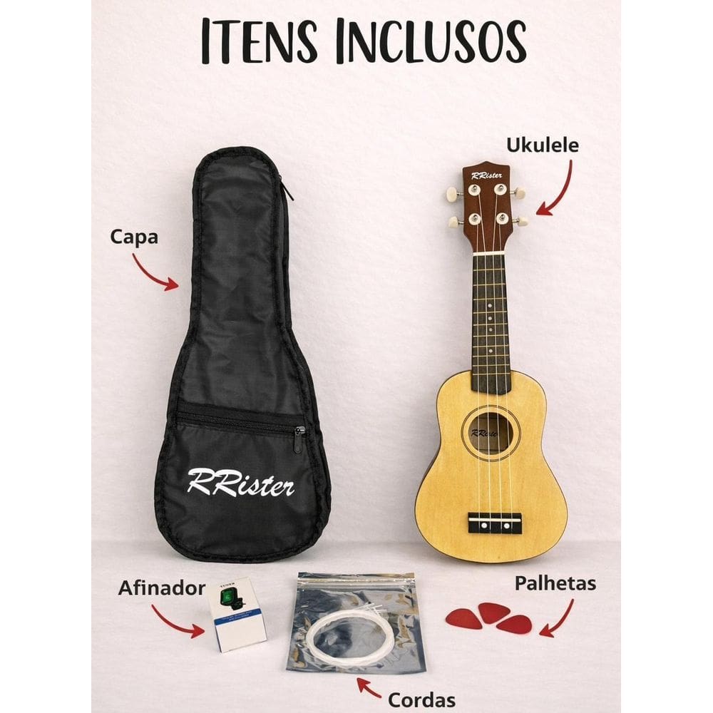 Ukulele Acústico Soprano Rrister