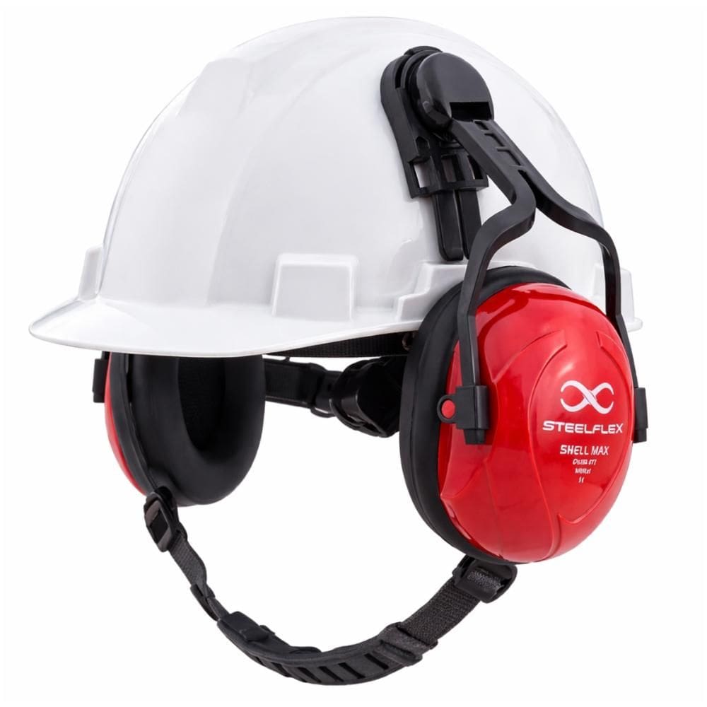 Kit Capacete de Proteção Turtle Jugular Suspensão Catraca E Protetor Antirruído Shell Max Steelflex