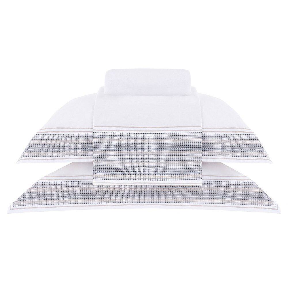 Jogo de Cama Gran Percal 200 Fios Bourbon - King - 4 Peças - Buddemeyer