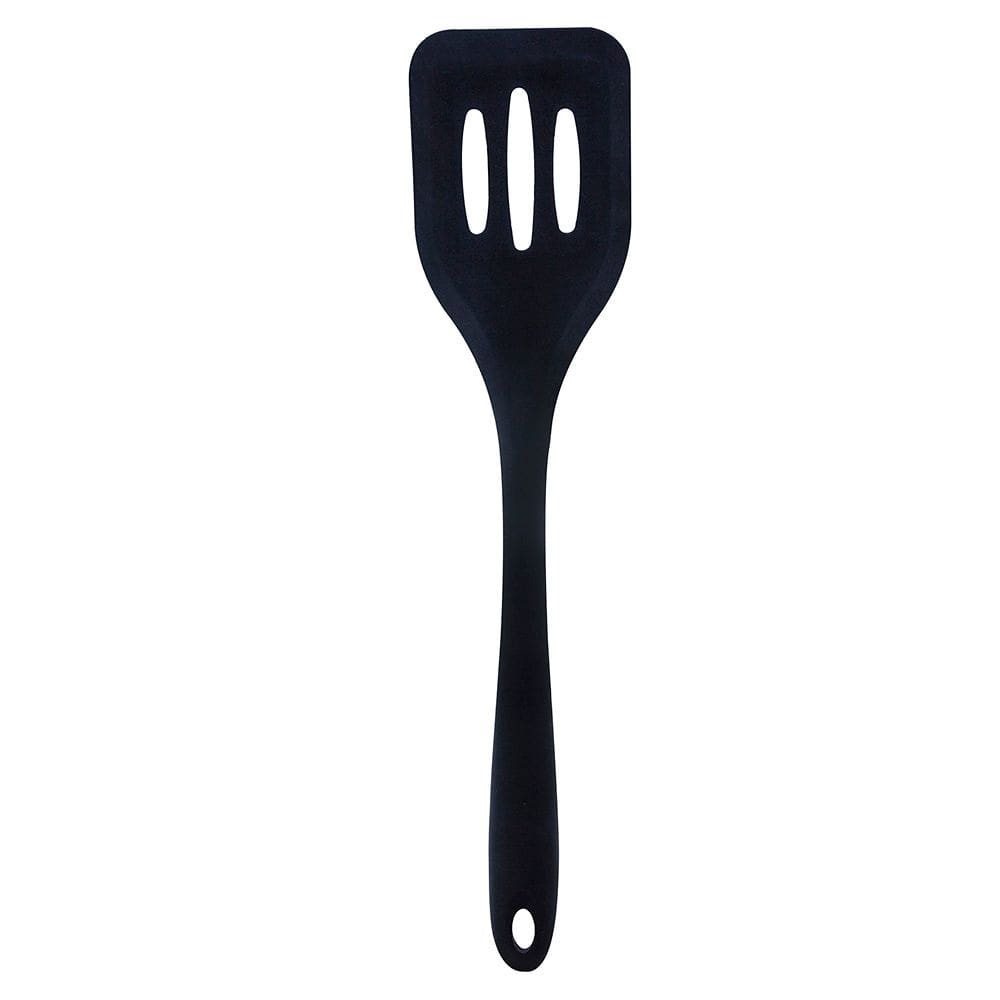 Espátula Vazada de Silicone - Preta - Mimo Style