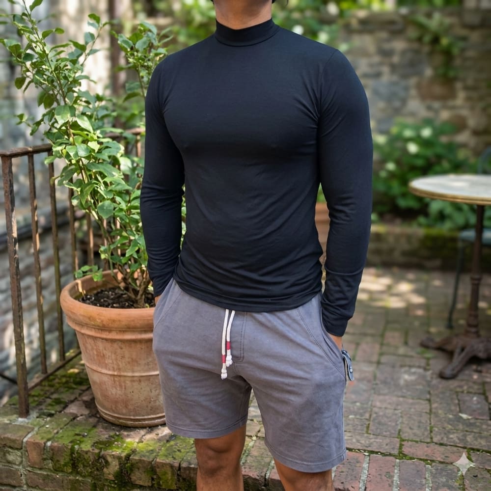 Blusa Masculina Térmica Gola Redonda Peluciada Quentinha