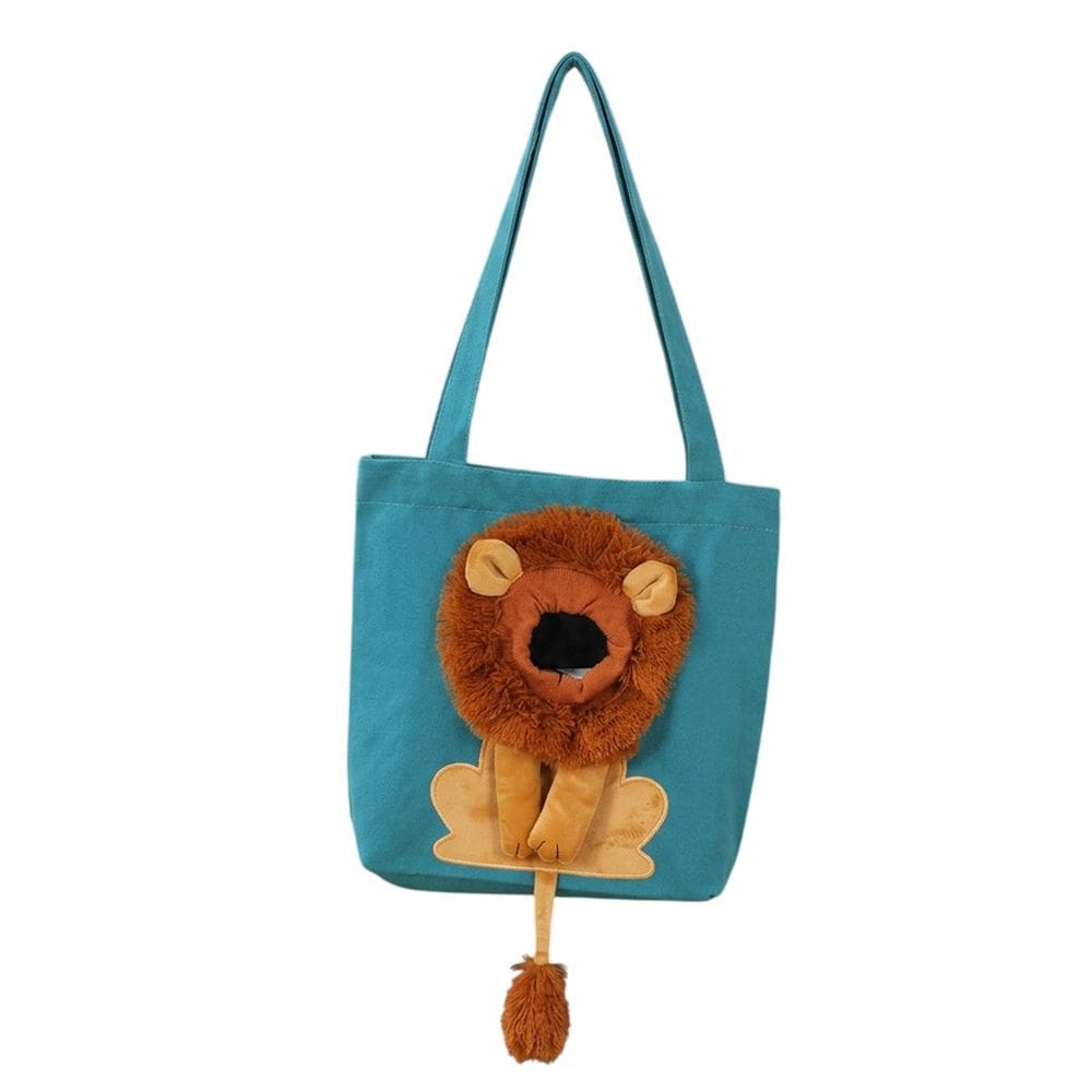 Bolsa Transporte Gato Cachorro Pet Animal Estimacao Estampa Leao Passeio Diversao Ombro Caminhada Viagem