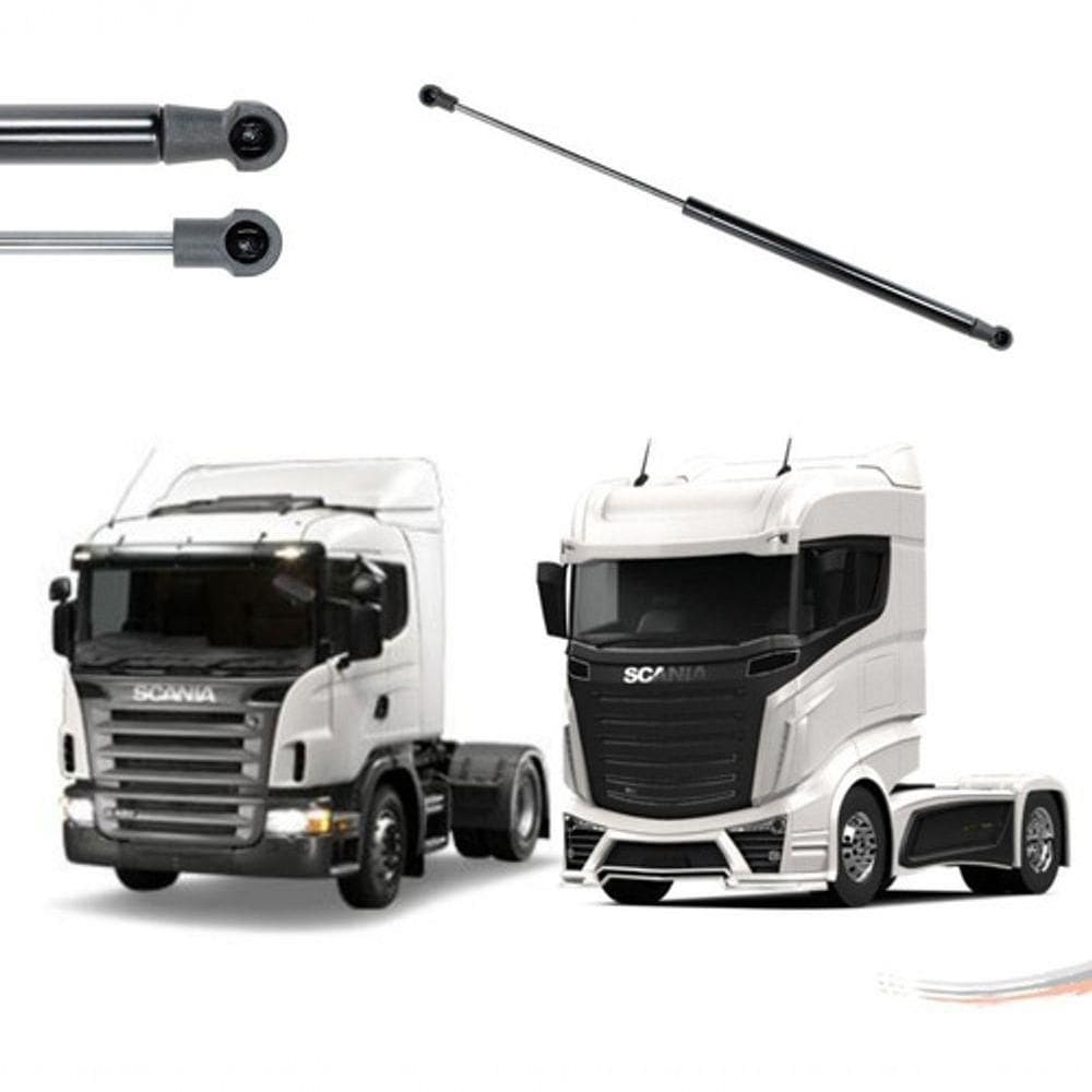 Amortecedor de Mola a Gás para Porta Objeto Externo 1761668 Scania Linhas g e R Preto Amortex