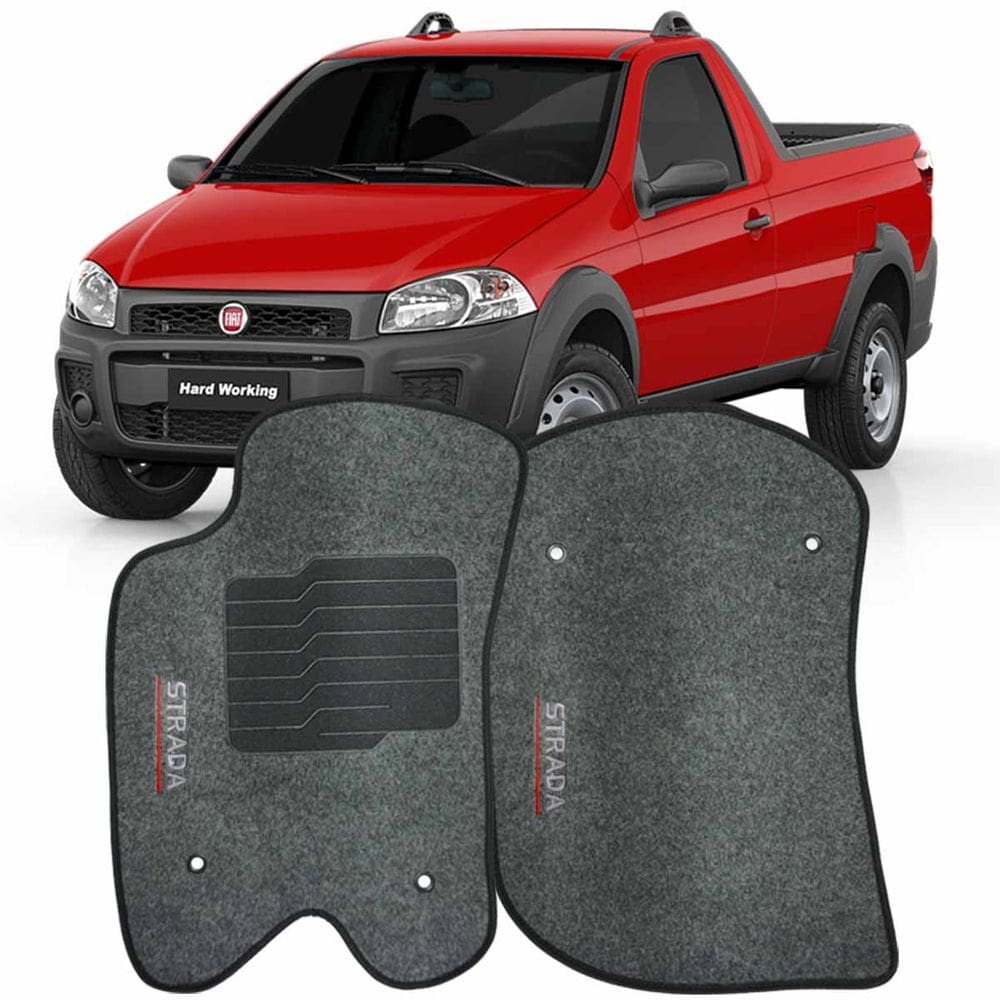 Tapete Carpete Strada Cabine Simples 2013 à 2019 Grafite Logo Bordado Jogo Personalizado Automotivo