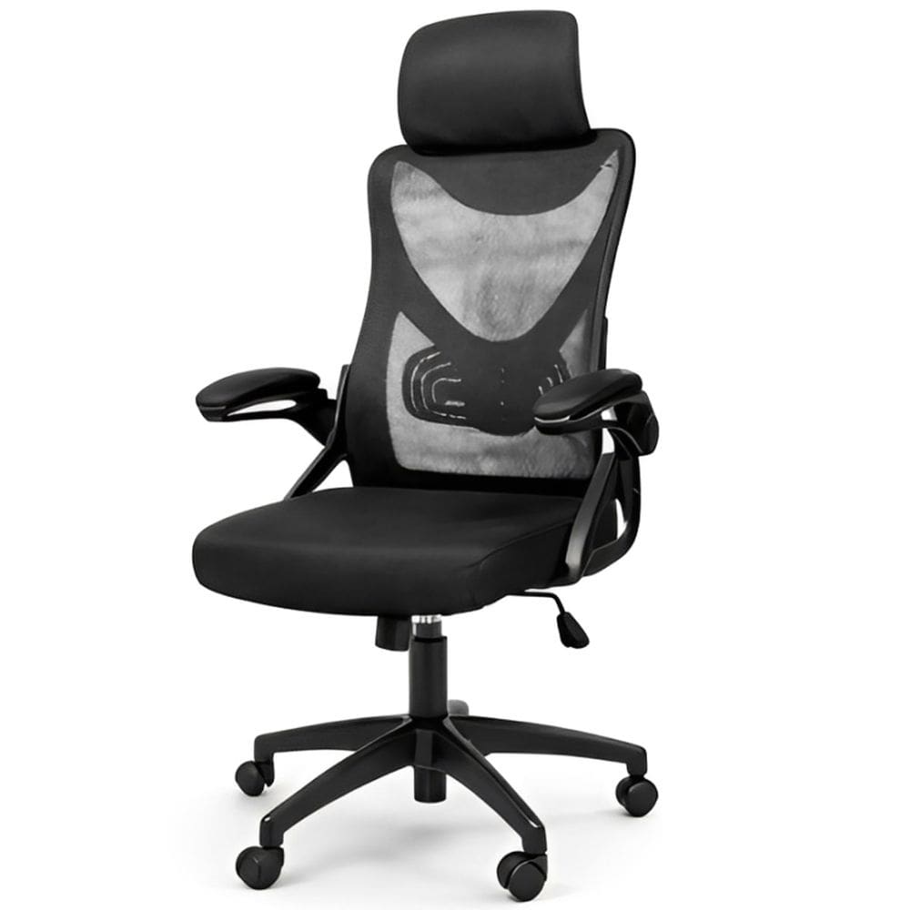 Cadeira Escritório Ergonômica Giratoria Confortável Preta Viper Pro Office Vivensis Creative Vo458