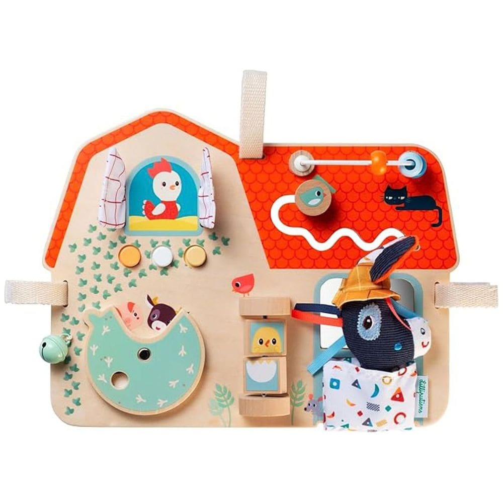 Painel Multiatividades Para Bebê Brinquedo Sensorial Interativo Lilliputiens - IGNACE