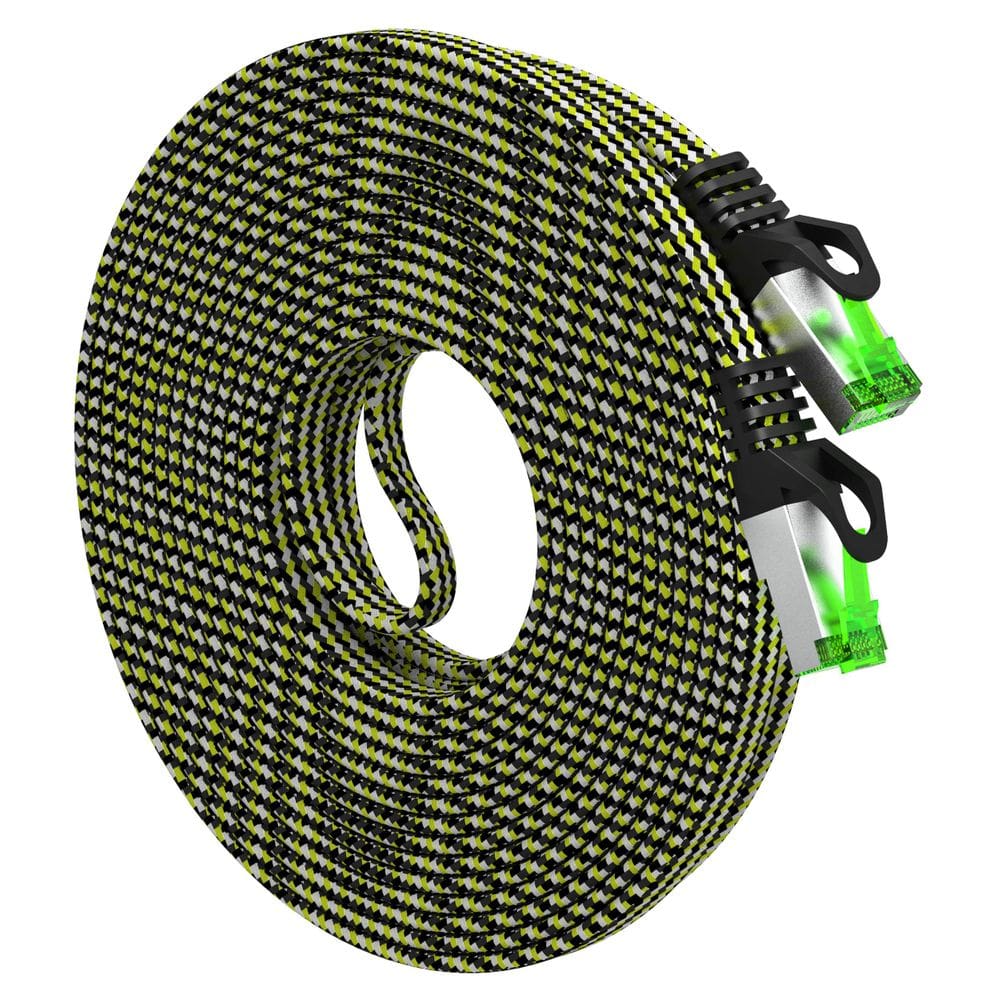 Cabo Ethernet GearIt Cat 7, 25 pés, nylon trançado, pacote com 1