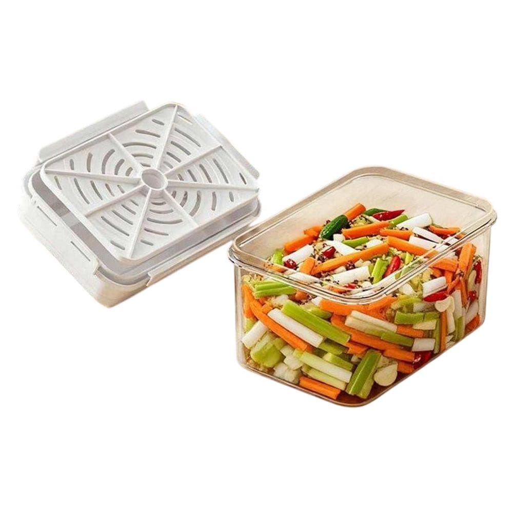 Caixa de  Fermentaçao 4 Litros Conserva Alimentos Salmora Vegetais Picles Marinada Vedaçao Cozinha Casa Culinaria