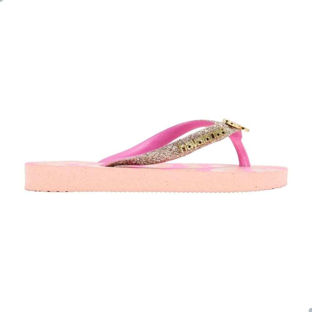 Chinelo Infantil Havaianas Kids Slim Glitter II Blossom Rosa