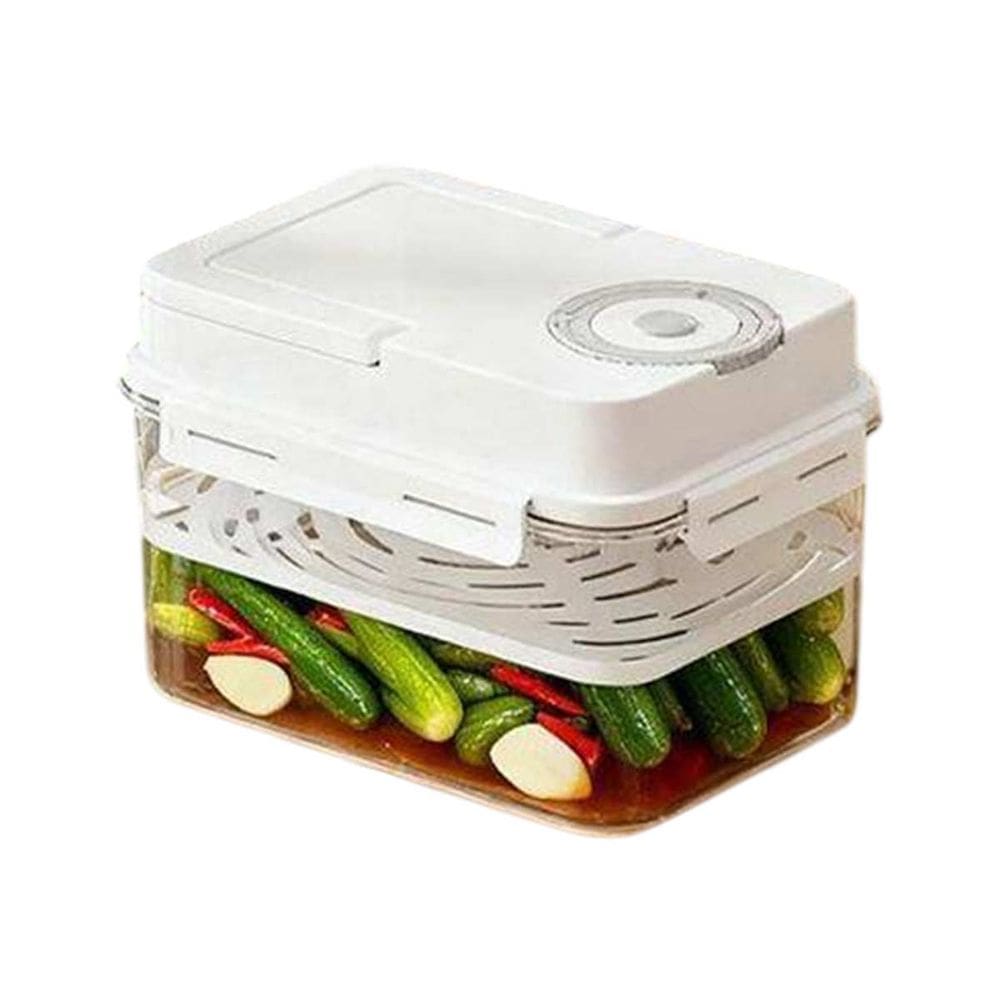 Caixa Fermentacao 4 Litros Conserva Alimentos Salmora Organizadora de Vegetais Picles Marinada Vedaçao Culinaria Cozinha