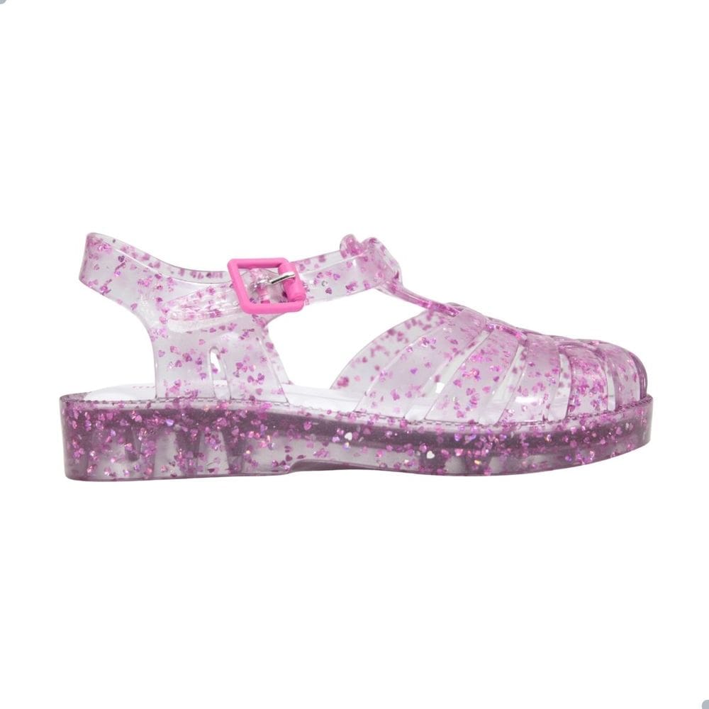 Sandália Mini Melissa Possession Shiny Elements II Baby Vidro