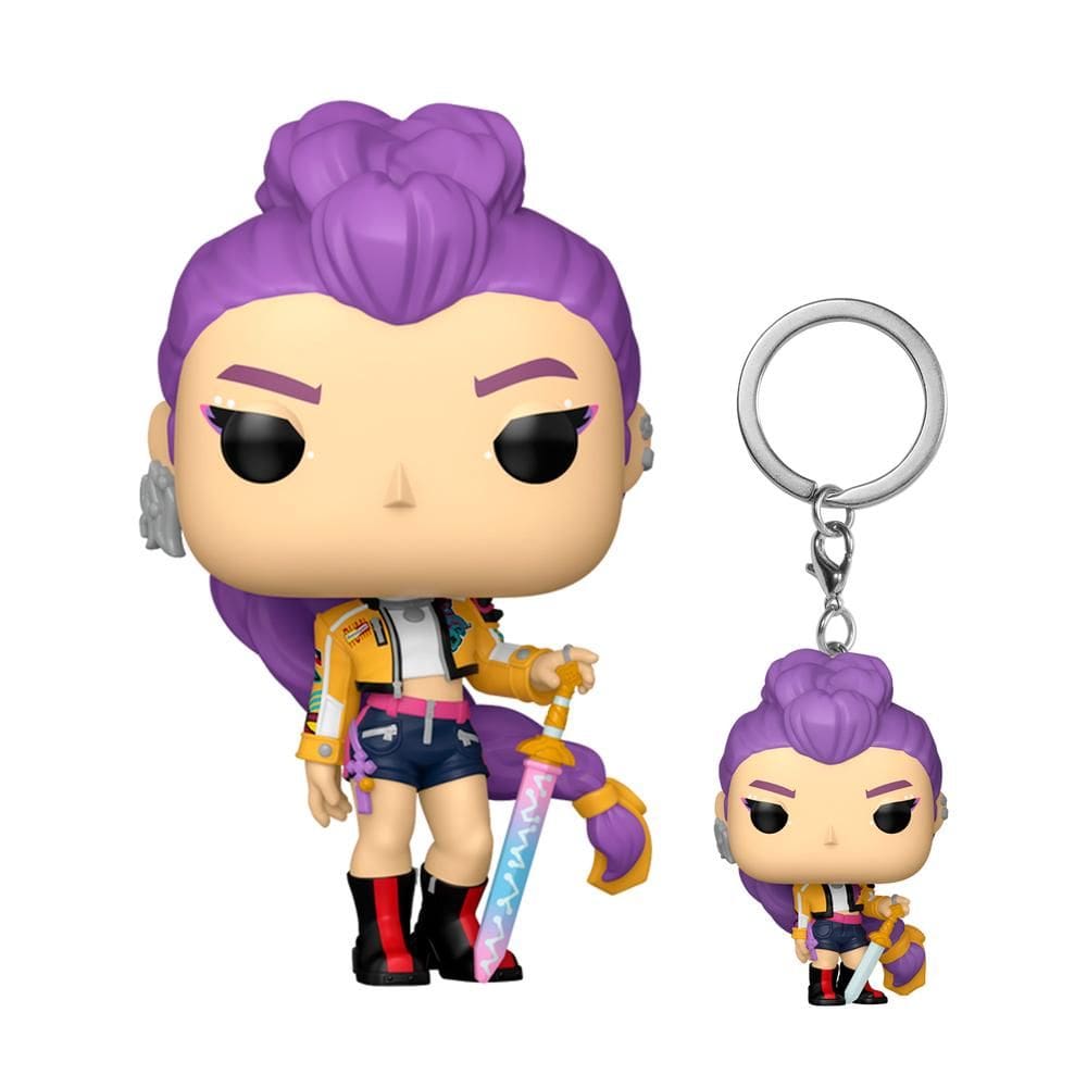 Kit Boneco Funko Pop! Guerreiras do K-Pop - Rumi + Chaveiro