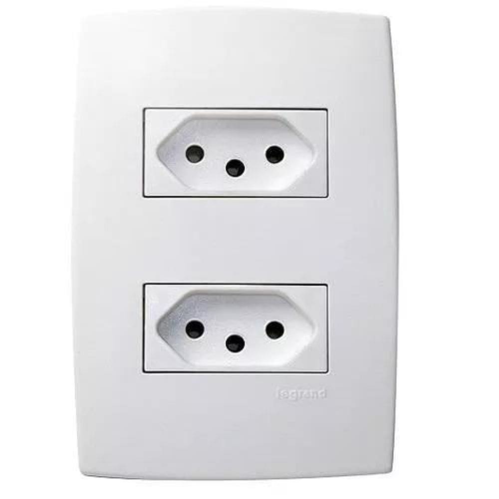 Tomada Dupla Modular Ilumi 4X2 Placa 10A