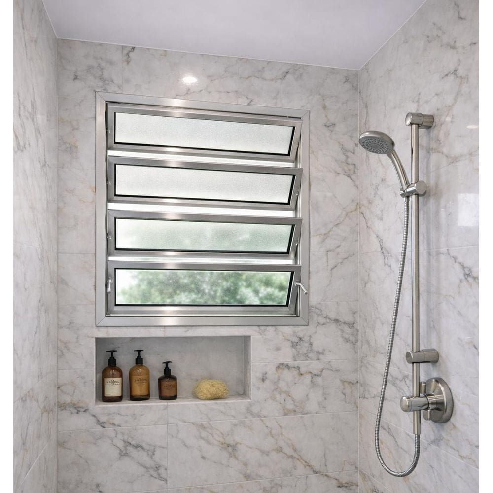 Vitro Basculante Alumínio Brilhante 80X60 Linha 25