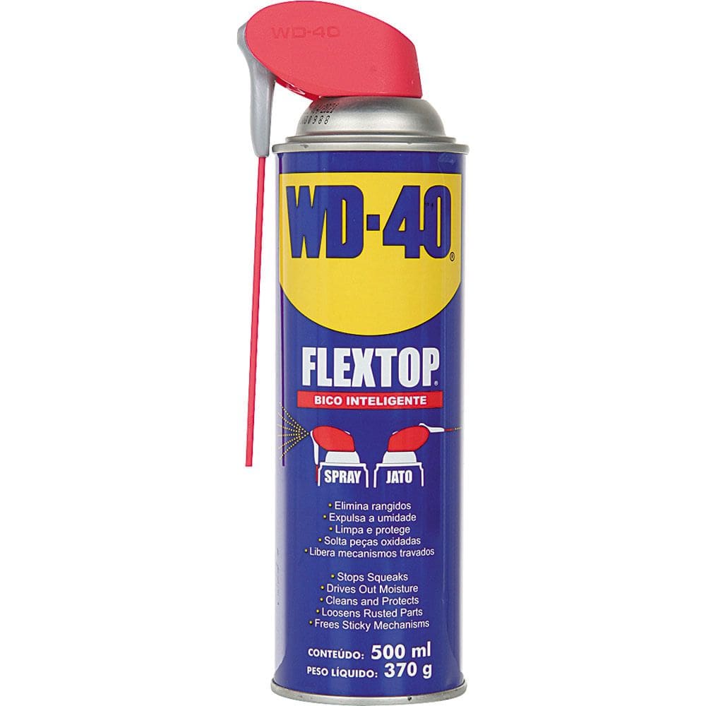Kit 10 Lubrificantes WD-40 Spray Flextop 500ml