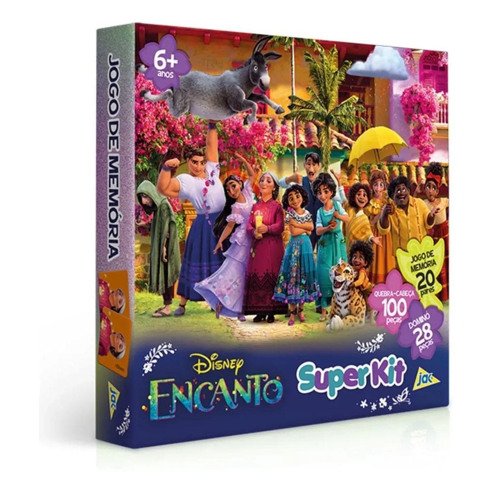 Super Kit (Quebra-Cabeca+Memoria+Domino) - Encanto Disney TOYSTER