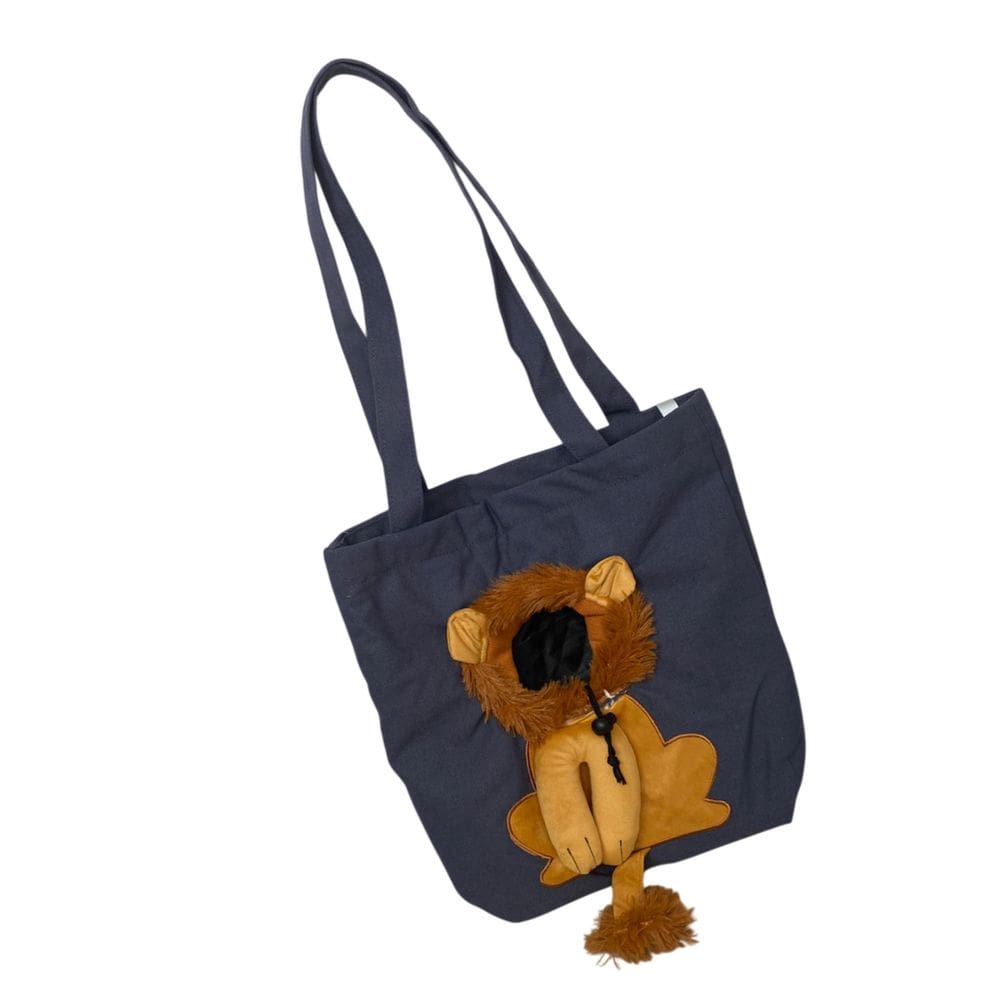 Bolsa Transporte Gato Cachorro Pet Animal Estimacao Estampa Leao Passeio Diversao Ombro Caminhada Ventilada Viagem
