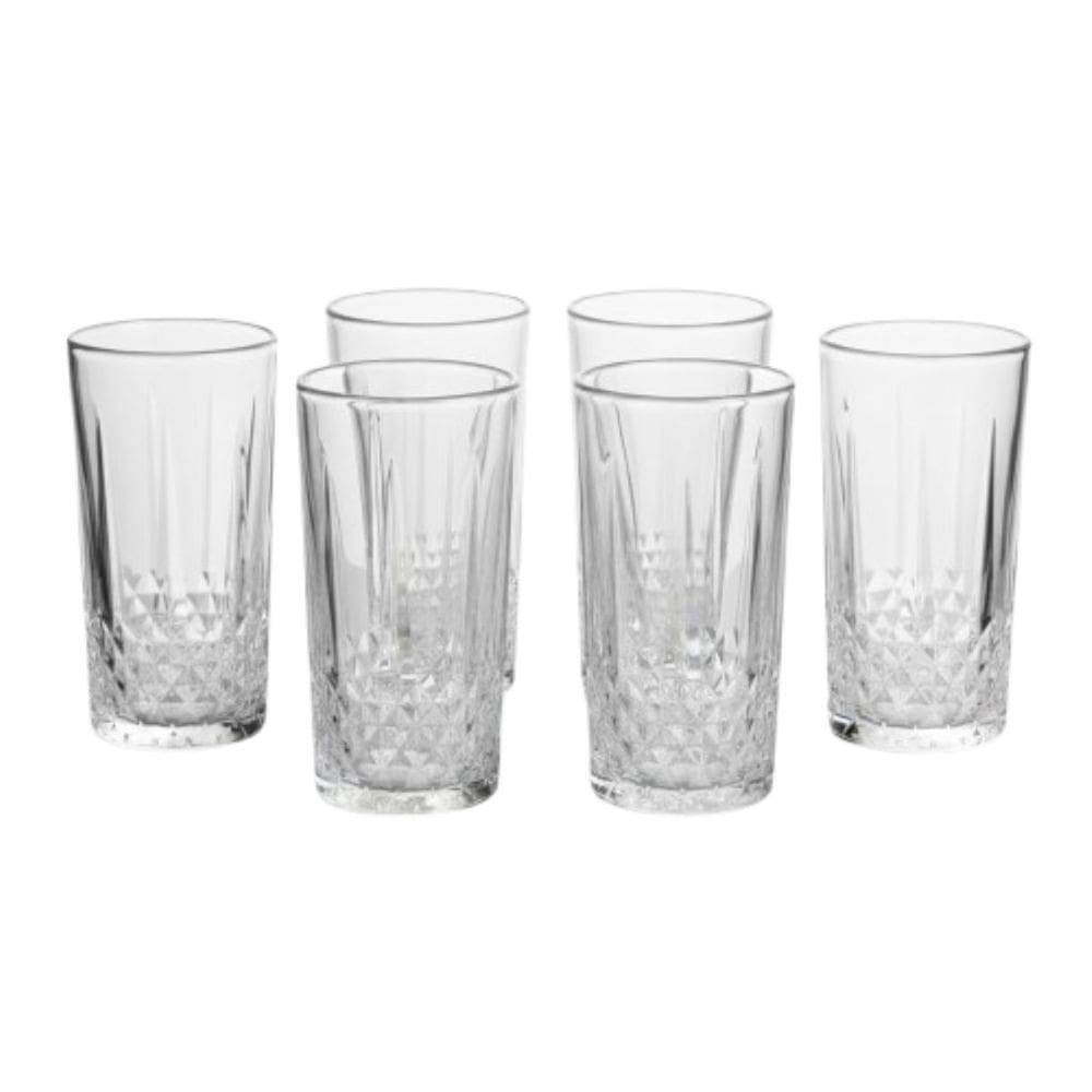 Conjunto 6 Copos Vidro 280ml Transparente Jogo Copo Vidro Grosso Reforçado