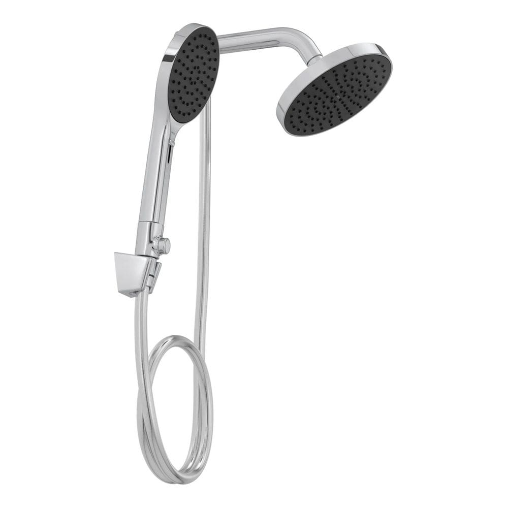 Ducha Redonda Cromada De Parede Com Chuveirinho - Deca Prateado