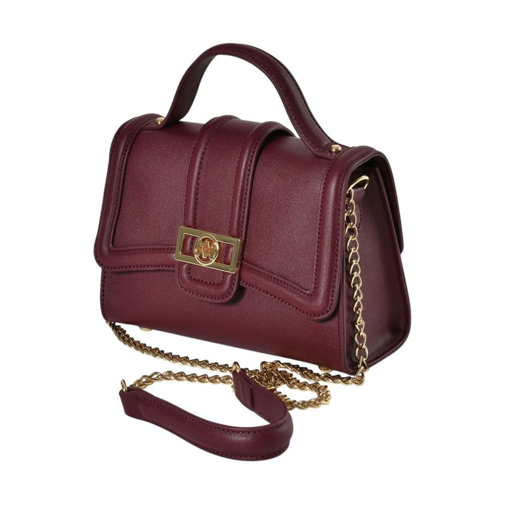 Bolsa Feminina Alça de Corrente Dourada Elegante Via Marte