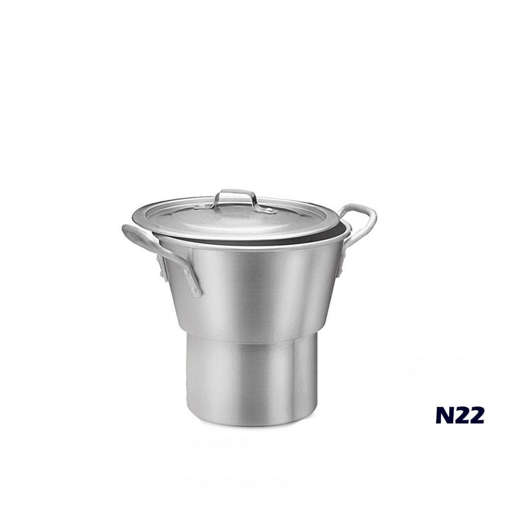 Cuscuzeiro de Alumínio com Base e Tampa 1,8 Litros N°22 402 ABC