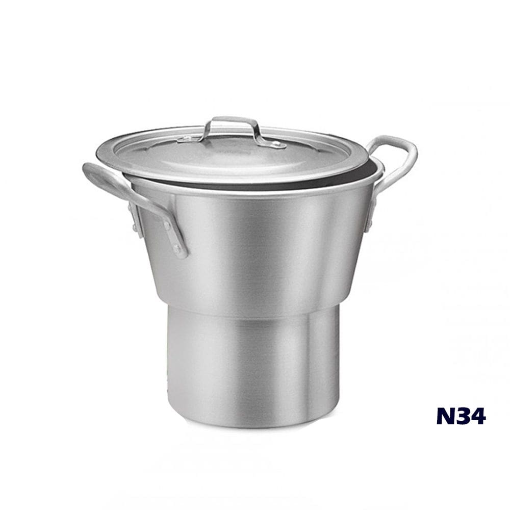 Cuscuzeiro de Alumínio Industrial com Base e Tampa 6,4 Litros n°34 581 ABC