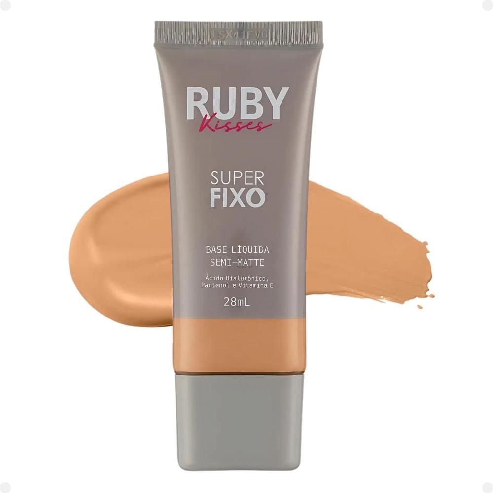 Base Líquida Ruby Kisses Super Fixo Semi-Matte cor 130 28ml