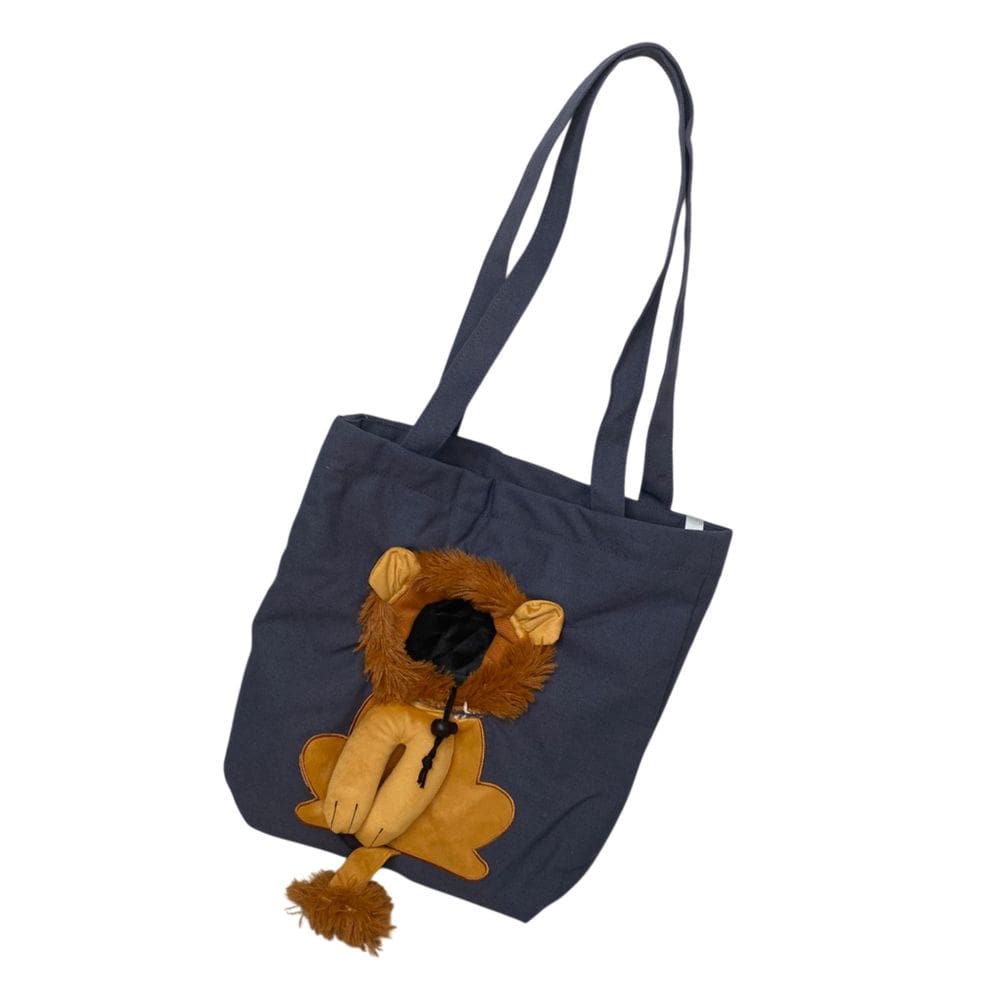Bolsa Transporte Gato Cachorro Pet Animal Estimacao Estampa Leao Passeio Diversao Ombro Viagem Ventilada Caminhada