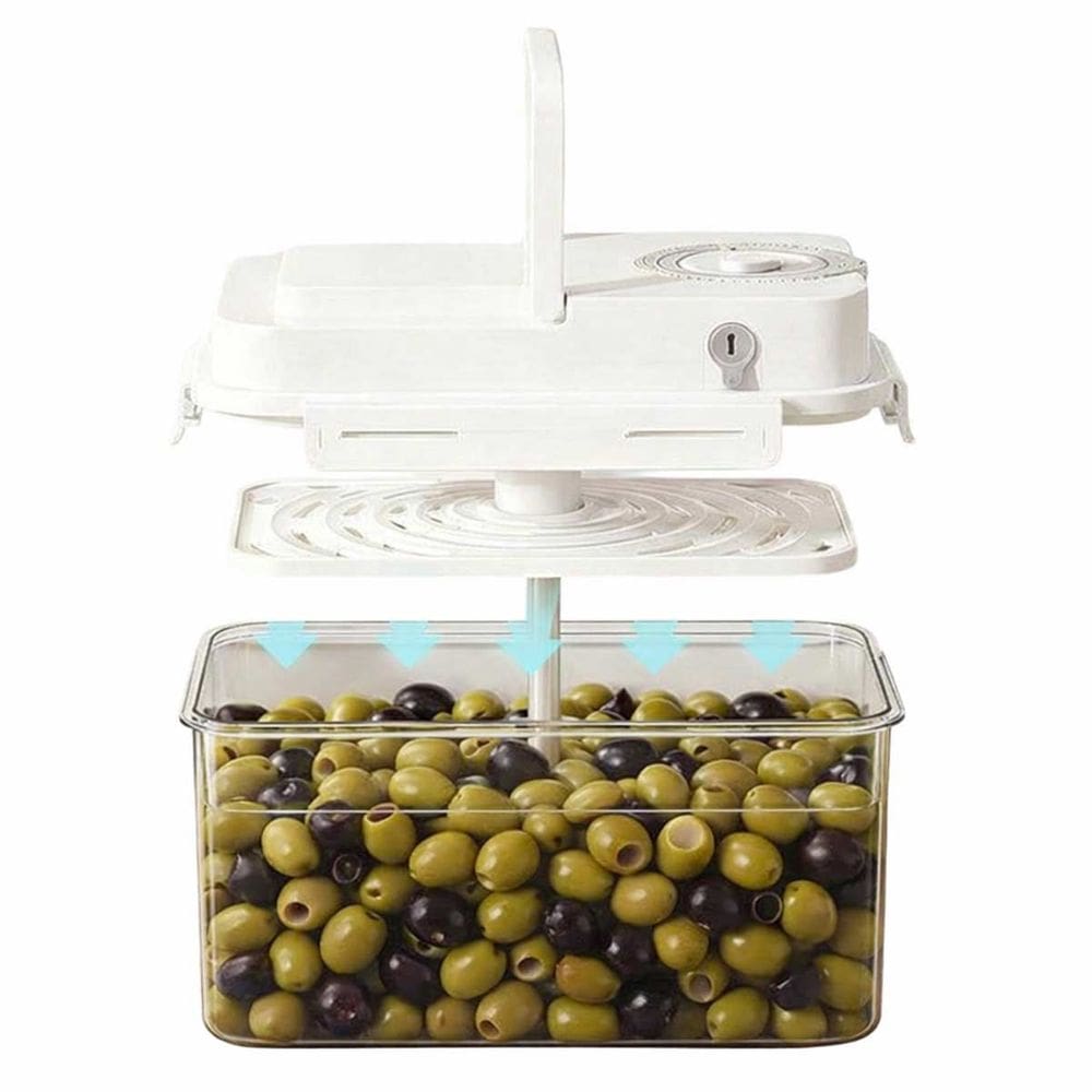 Caixa de Fermentaçao Organizadora 4 Litros Compressao Fruta Alimento Organizaçao Marinada Salmora